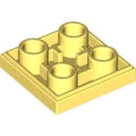 Lego destička hladká 2x2 invertovaná, světle žlutá jasná (6298527)